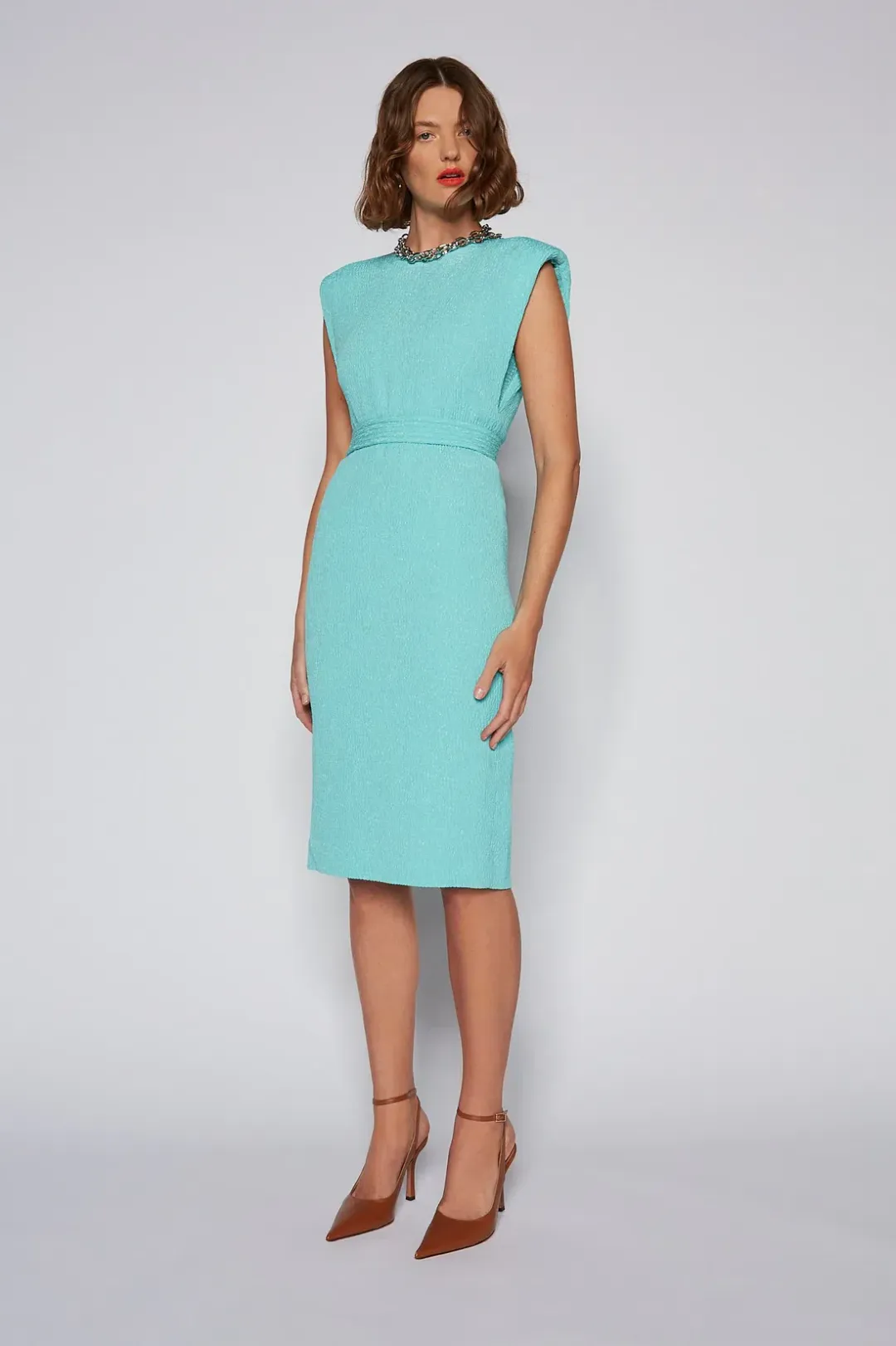 Scanlan Stretch Reptile Dress Mint Size 8 for rent on The Volte - main image