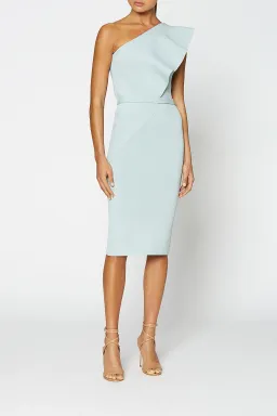 Scanlan Crepe Knit Ruffle Dress Argento Size M / Au 10 for rent on The Volte - image 1