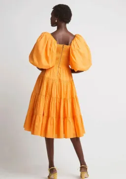AJE Cherished Midi Dress Orange Size 6 for rent on The Volte - image 2