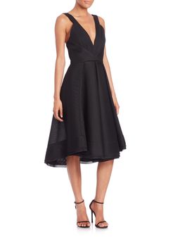 Nicholas Mesh Deep V Gown Black Size 8 for rent on The Volte - image 2