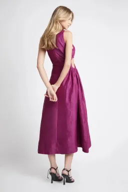 Aje Chateau Cut Out Dress Fuchsia Size 6 for rent on The Volte - image 3