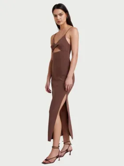 Bec and Bridge Ivy Midi Dress Brown Size 6 for rent on The Volte - image 3