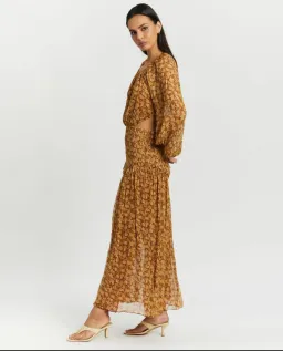 Shona Joy Sunset Cut Out Backless Midi Dress Print Size 10 for rent on The Volte - image 1