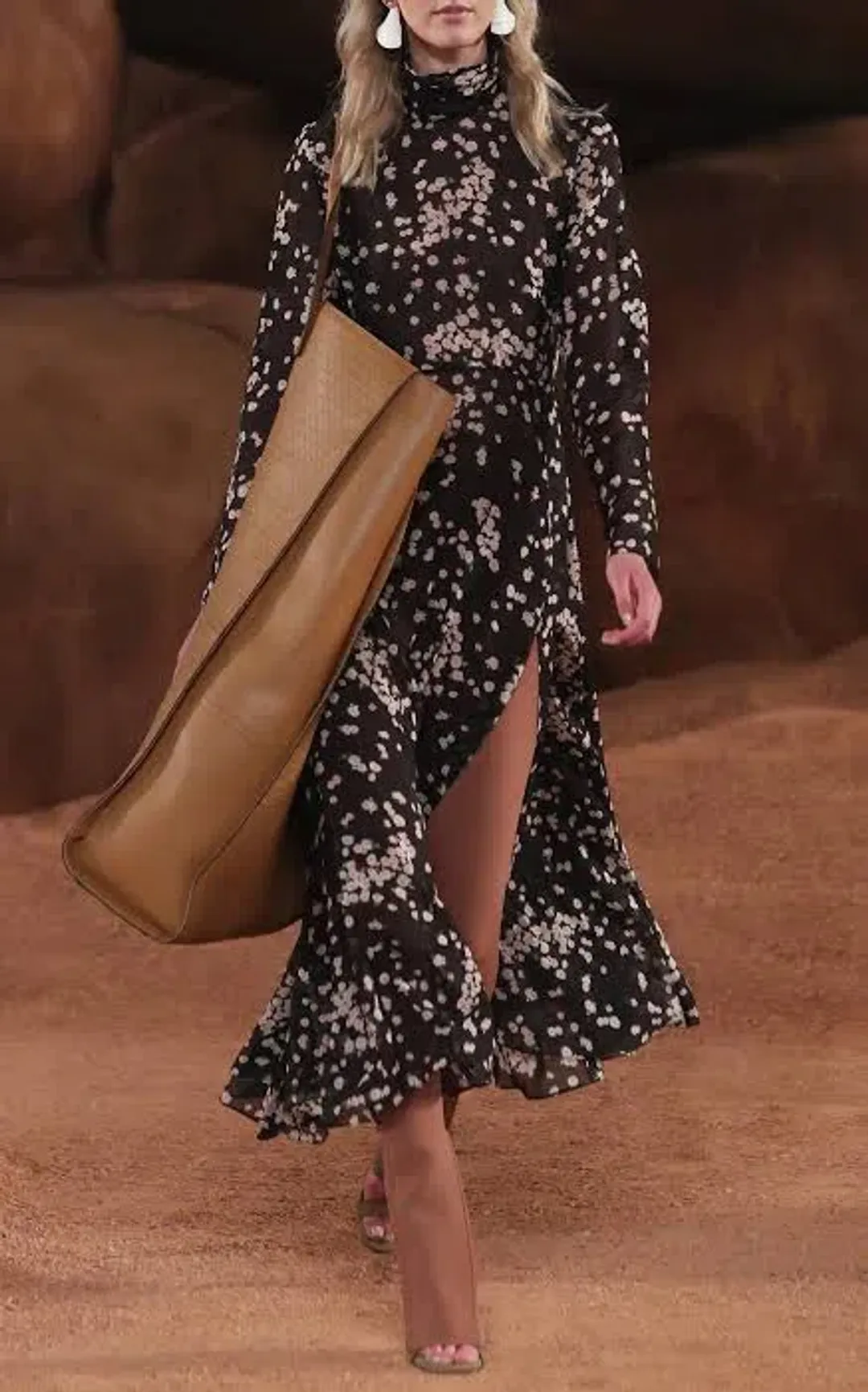 Camilla & Marc Gardin Floral Silk Dress Camelia Spot Print Size 8 for rent on The Volte - main image