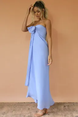 Sisters The Label Sasha Gown - Vienna Sky Silk for rent on The Volte - image 2