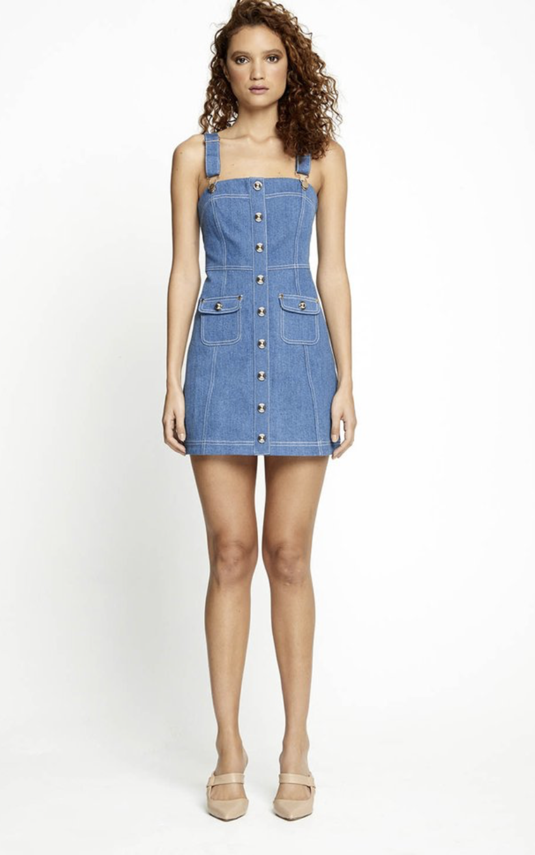 Alice McCall Woodstock Mini Dress Denim Blue Size 6 for rent on The Volte - main image