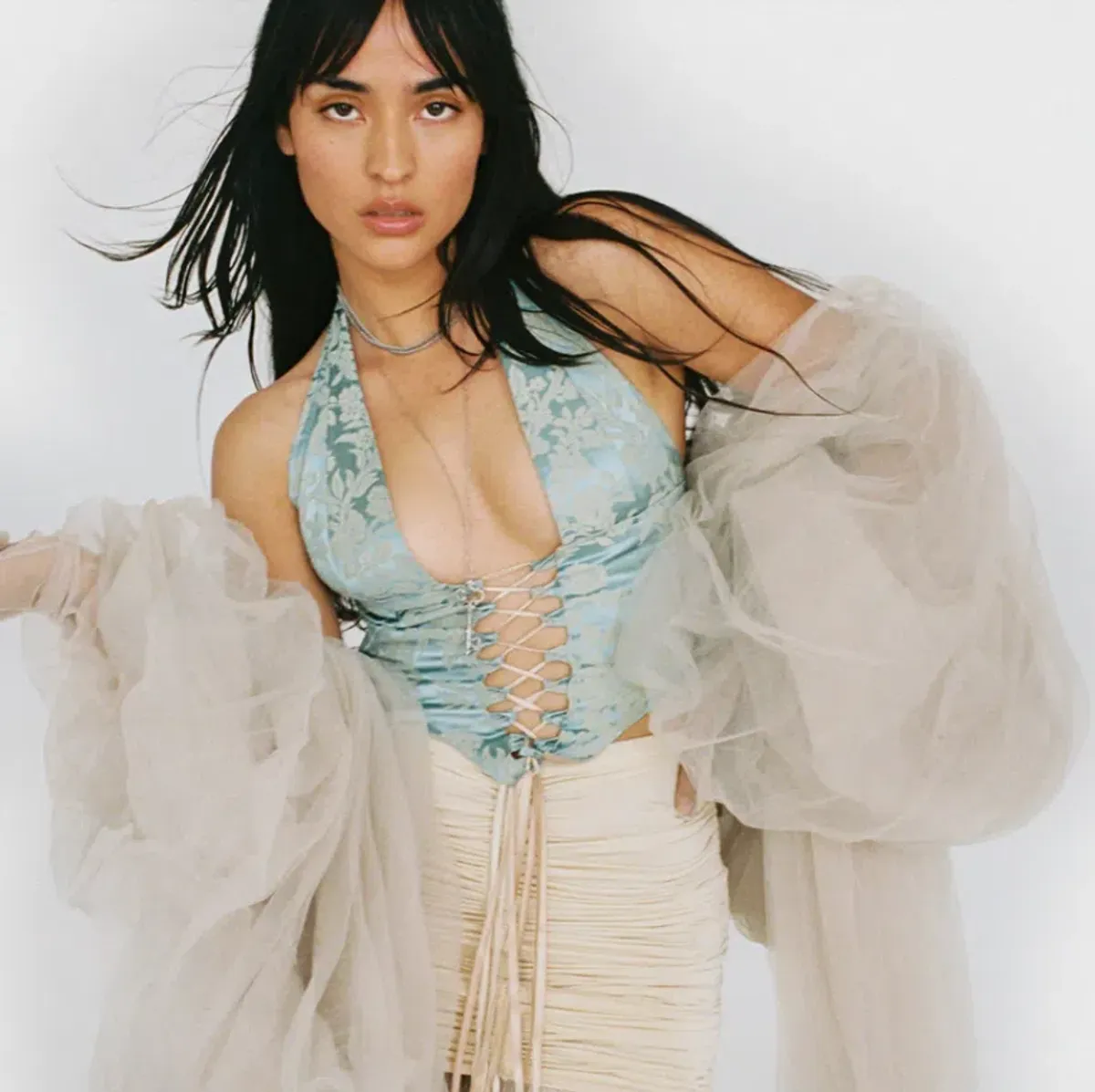 Miaou Mara Corset Top in Antoinette Size 8 for rent on The Volte - main image