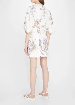 Zimmermann Jude Cut Out Mini Dress Print Size 8 for rent on The Volte - image 2