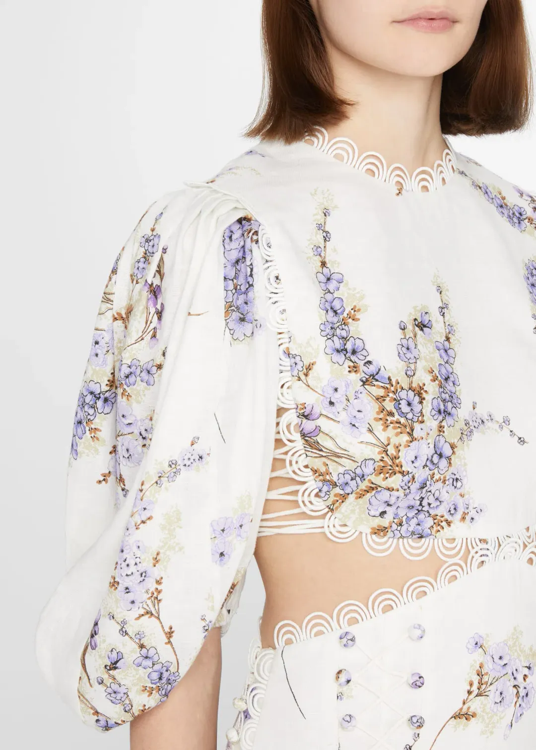 Zimmermann Jude Cut Out Mini Dress Print Size 8 for rent on The Volte - main image