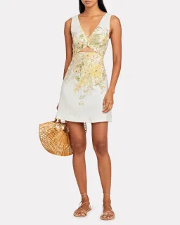 Zimmermann Amelie Cut Out Short Dress Floral Size 0P / Au 6P for rent on The Volte - image 1
