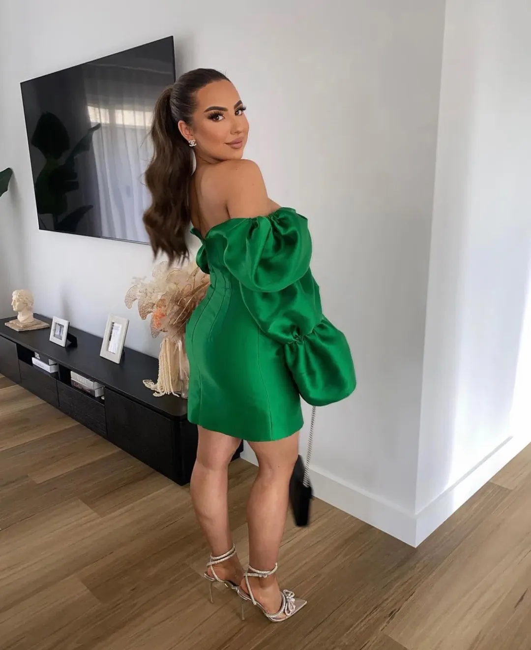 Khirzad Femme Solaro Mini Dress Green Size S / AU 8 for rent on The Volte - main image