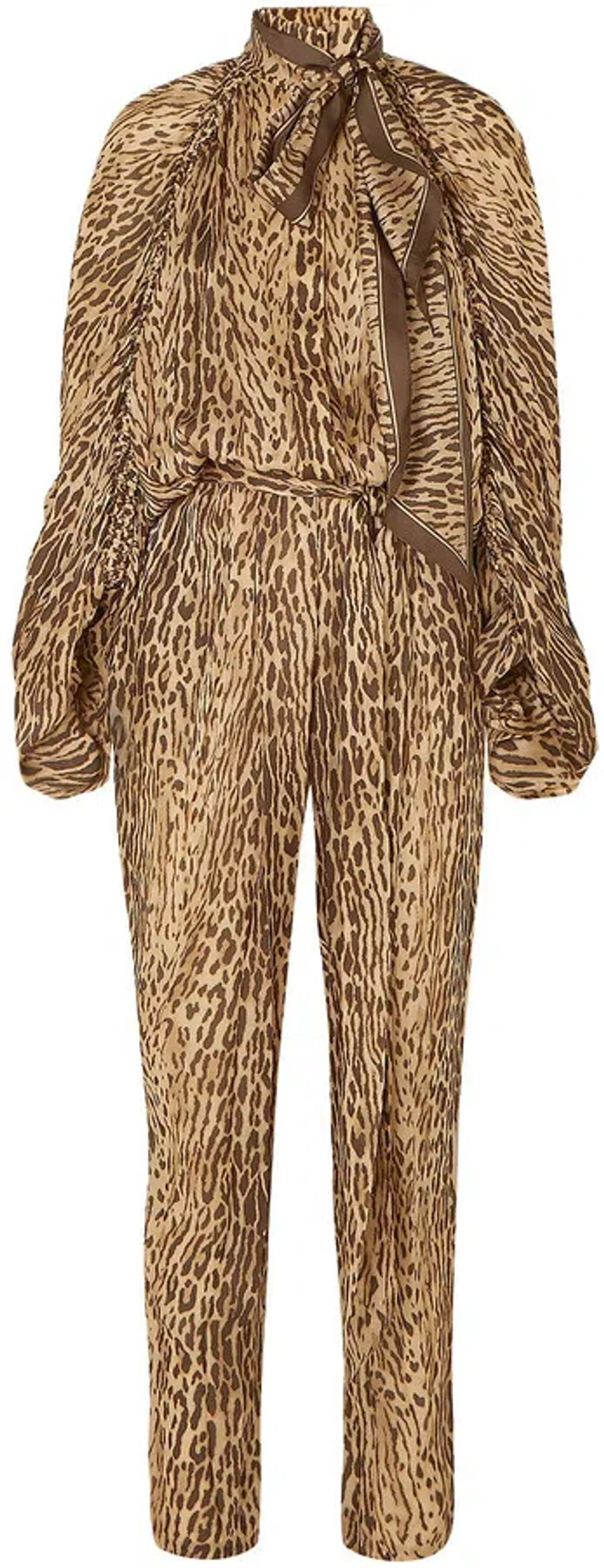 Zimmermann Espionage Tie Neck Leopard Jumpsuit Animal Print Size 0 / AU 8 - Image 4