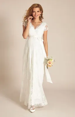 Tiffany Rose Eden Maternity Wedding Gown Ivory Dream Size 4 for rent on The Volte - image 1