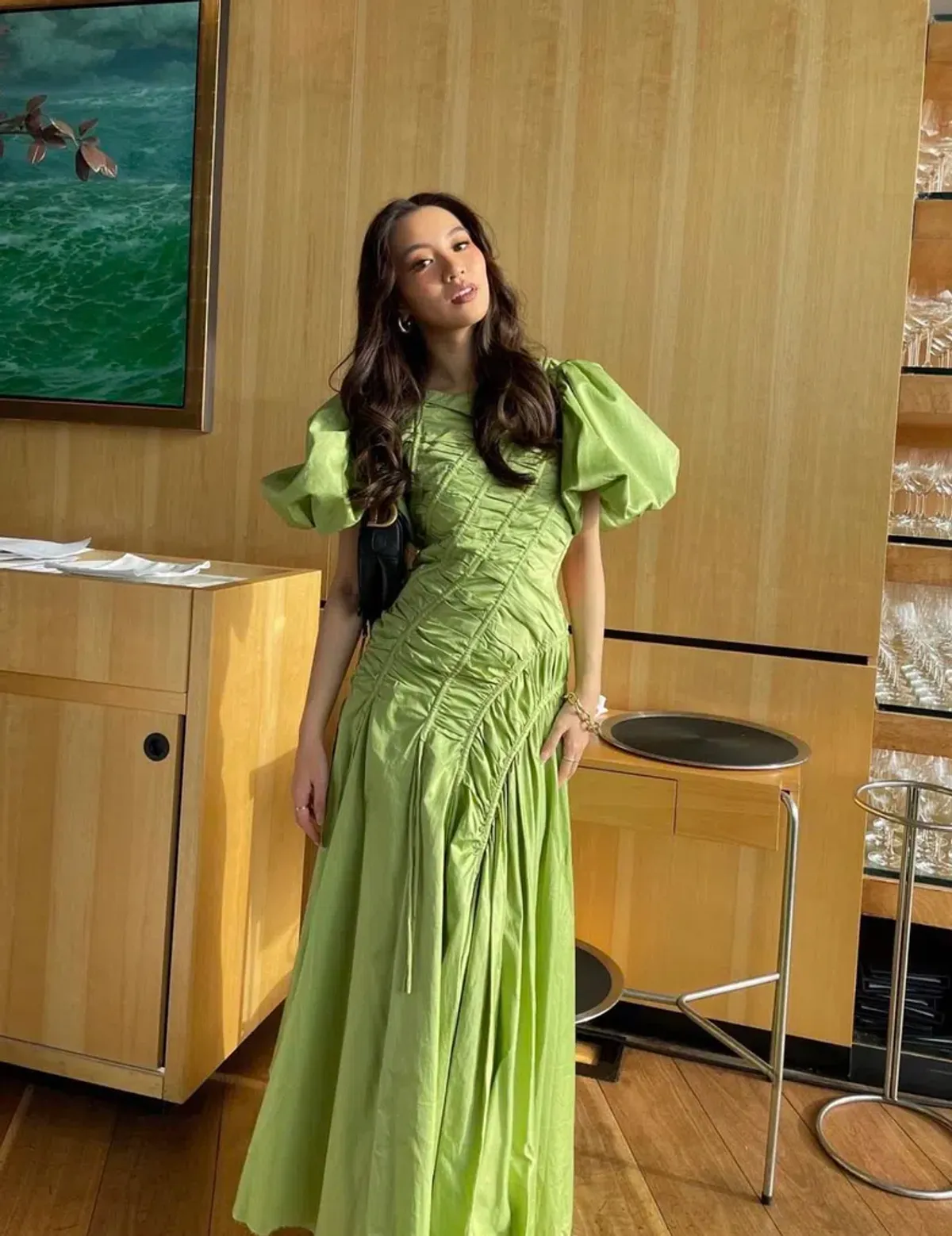 AJE SIREN DRAWSTRING MIDI DRESS - Image 3