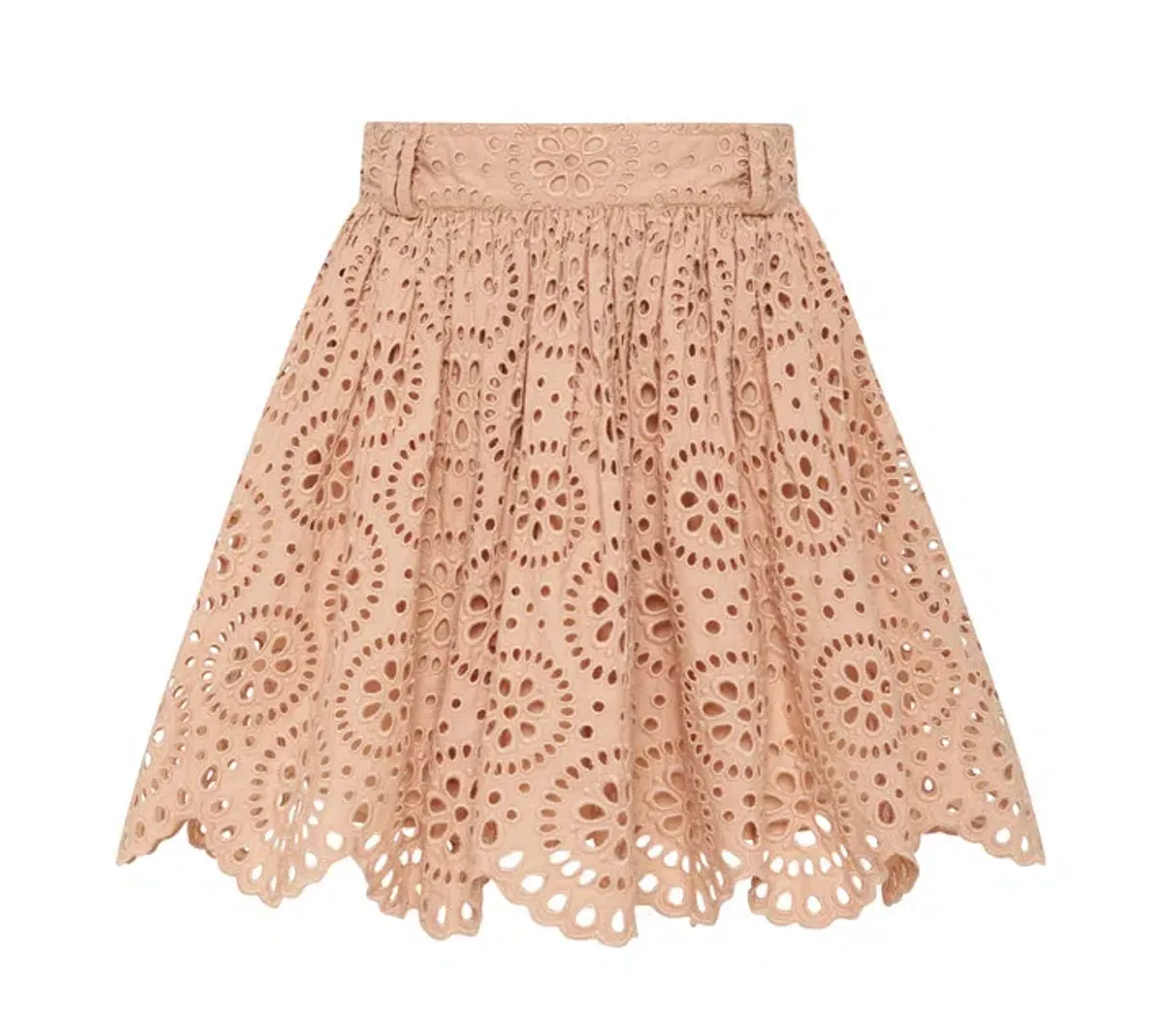 Aje Salita Broderie Skirt Beige Size 10 - Image 2