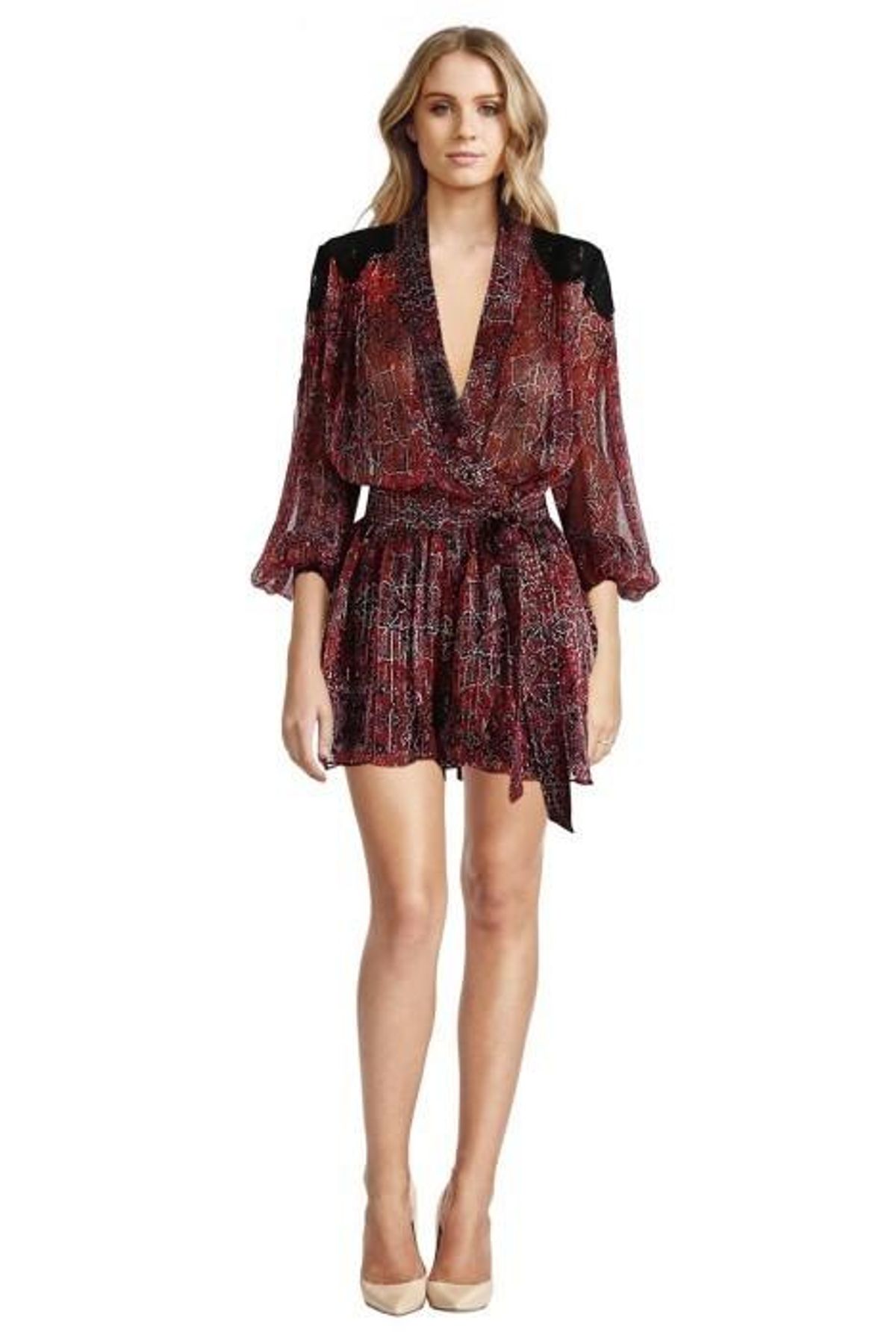 Zimmermann Empire Filigree Playsuit Rouge Konya Size 1 / AU 10 - Image 2