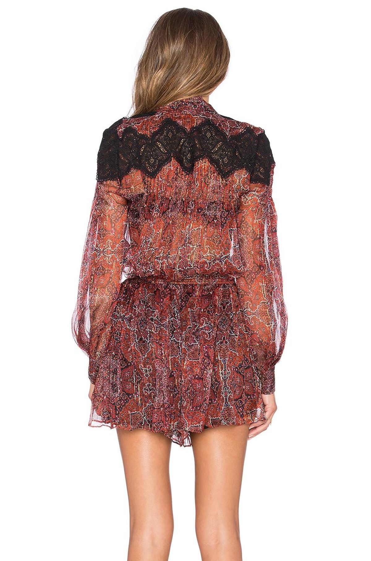 Zimmermann Empire Filigree Playsuit Rouge Konya Size 1 / AU 10 - Image 6