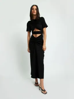 Christopher Esber Ruched Multi Panel Tee Dress Size 6 for rent on The Volte - image 3