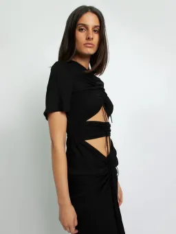 Christopher Esber Ruched Multi Panel Tee Dress Size 6 for rent on The Volte - image 5