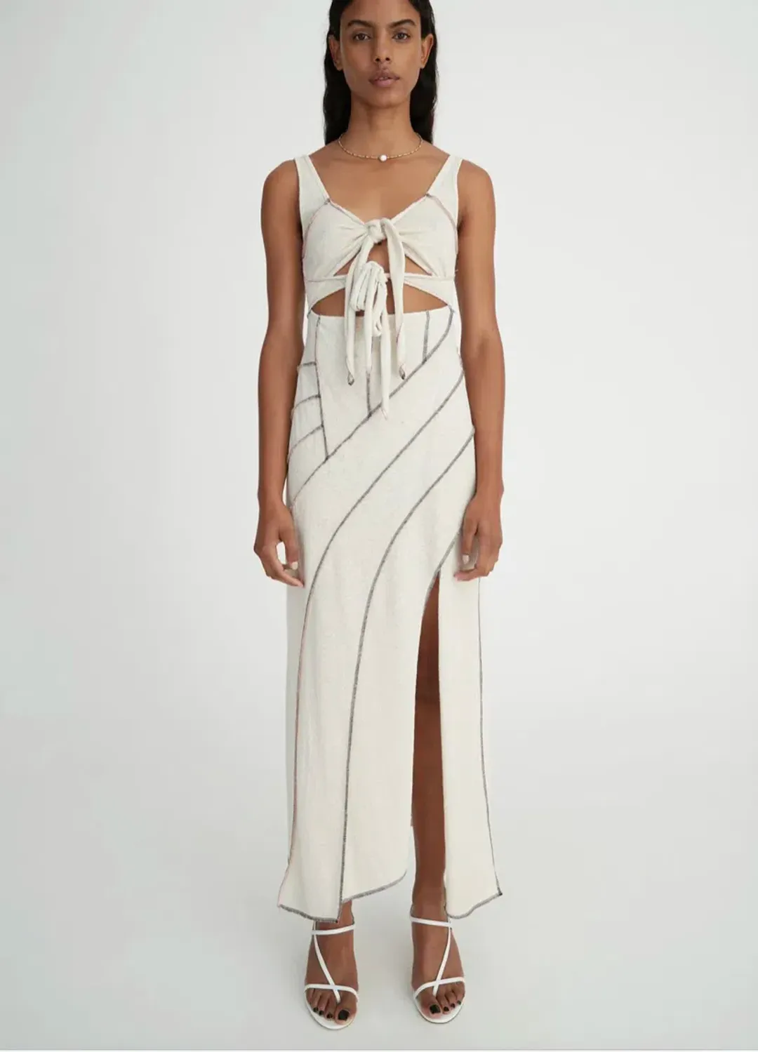 Hansen & Gretel Kehlani Dress in Sand Size 10 for rent on The Volte - main image