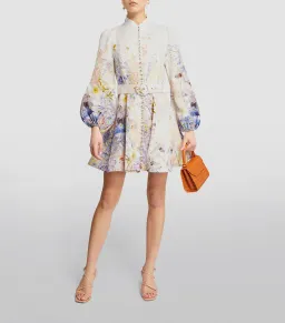 Zimmermann Rhythmic Buttoned Mini Dress Citrus Garden AU12 (22:03) for rent on The Volte - image 1