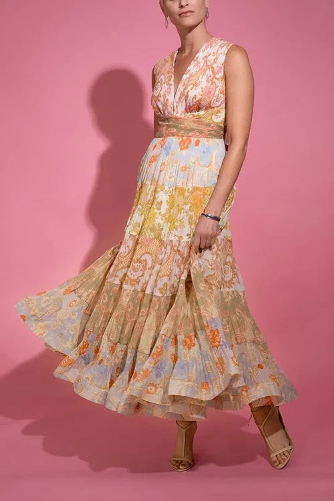 Zimmermann Postcard Pleated Midi Dress Spliced AU14 (22:04) for rent on The Volte - main image