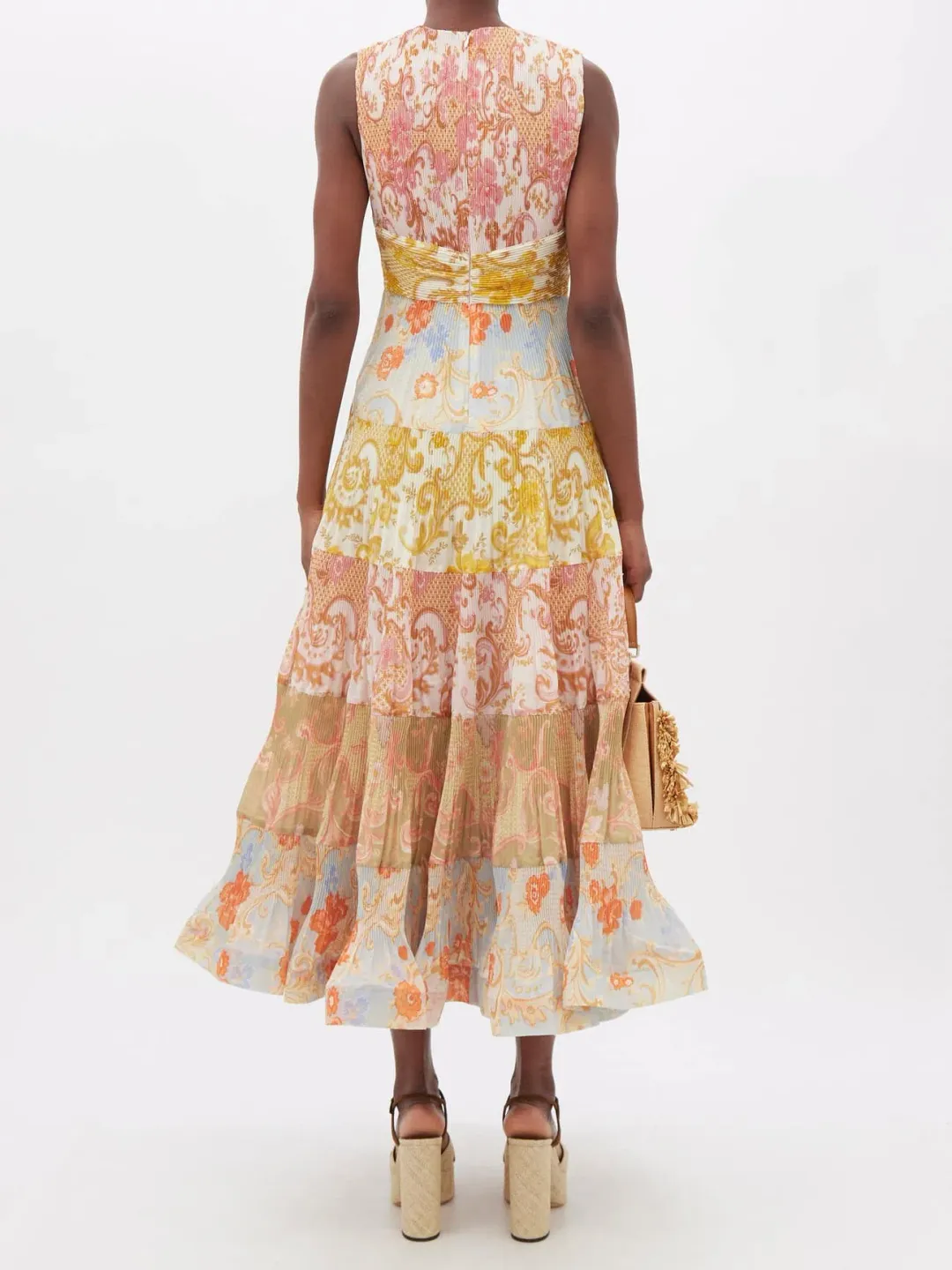 Zimmermann Postcard Pleated Midi Dress Spliced AU14 (22:04) for rent on The Volte - main image
