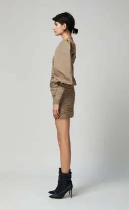 Bec & Bridge Winslowe L/S Mini Dress Mocha Size 8 for rent on The Volte - image 2