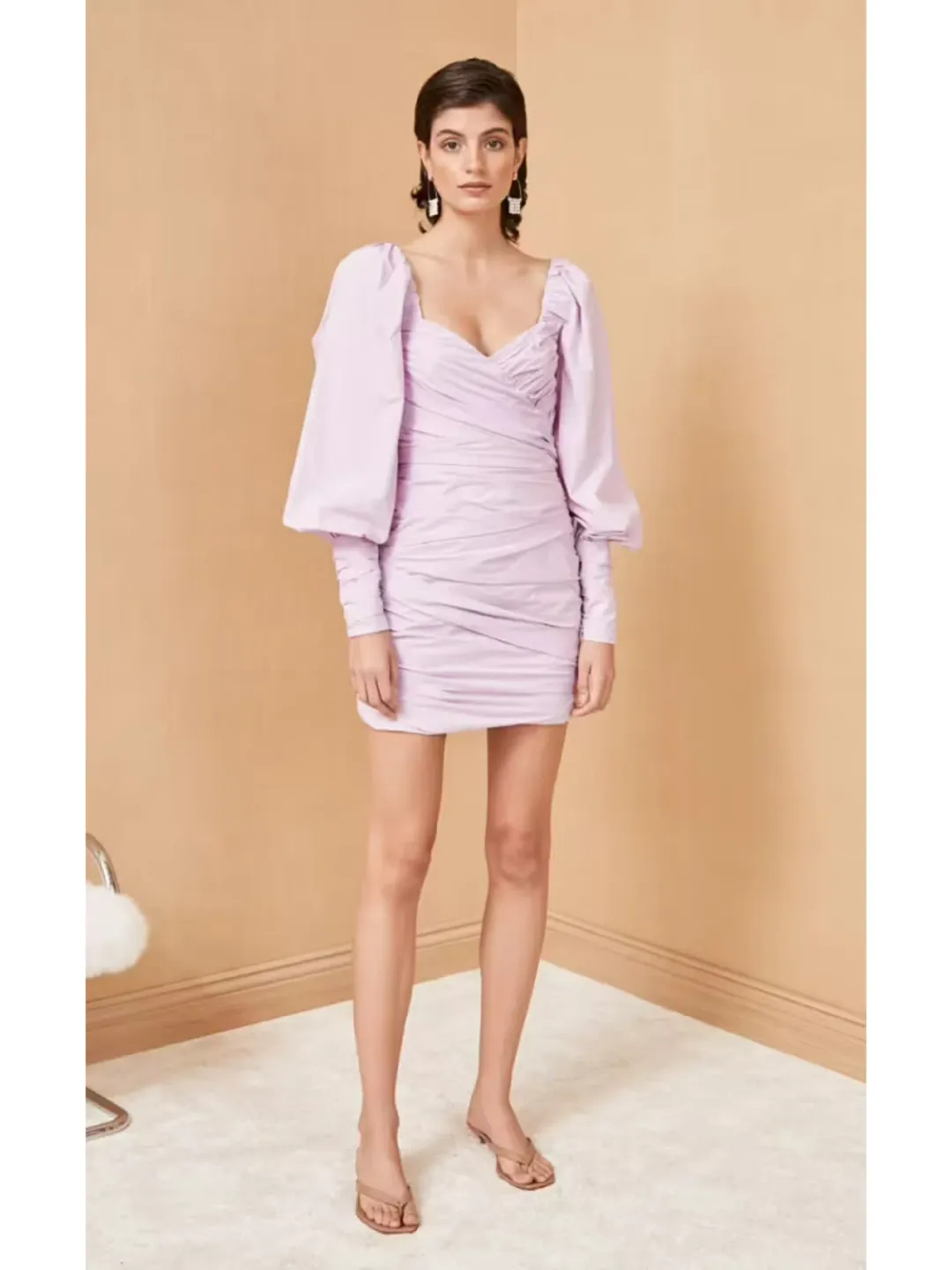 Bec & Bridge Winslowe L/S Mini Dress Lilac Size AU 6 for rent on The Volte - main image