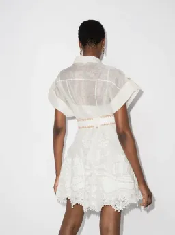 Zimmermann Postcard Belted Mini Dress Ivory Size 2/ AU 12 for rent on The Volte - image 5