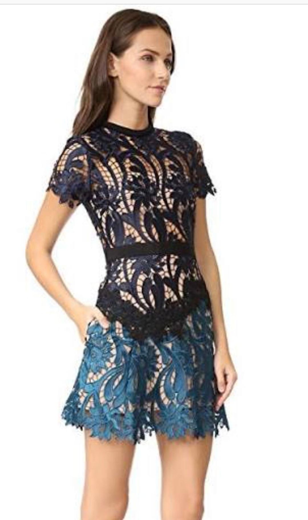 Self portrait prairie mini dress size 10 for rent on The Volte - main image