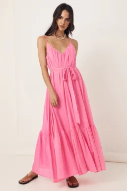 Spell Azalea Strappy Maxi Dress Pink Size 12 for rent on The Volte - image 1