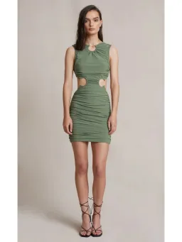 Bec & Bridge Vixen Mini Dress Olive Size AU 6 for rent on The Volte - image 1