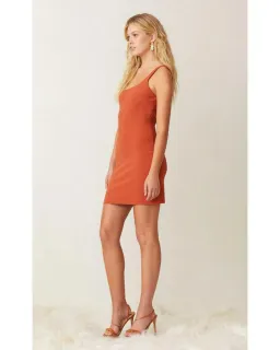 Bec & Bridge Ruby Asymmetric Mini Dress Rust Size AU 10 for rent on The Volte - image 2