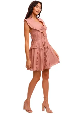 Joslin Studio Kayla Linen Mini Dress Pink Size 6 for rent on The Volte - image 6