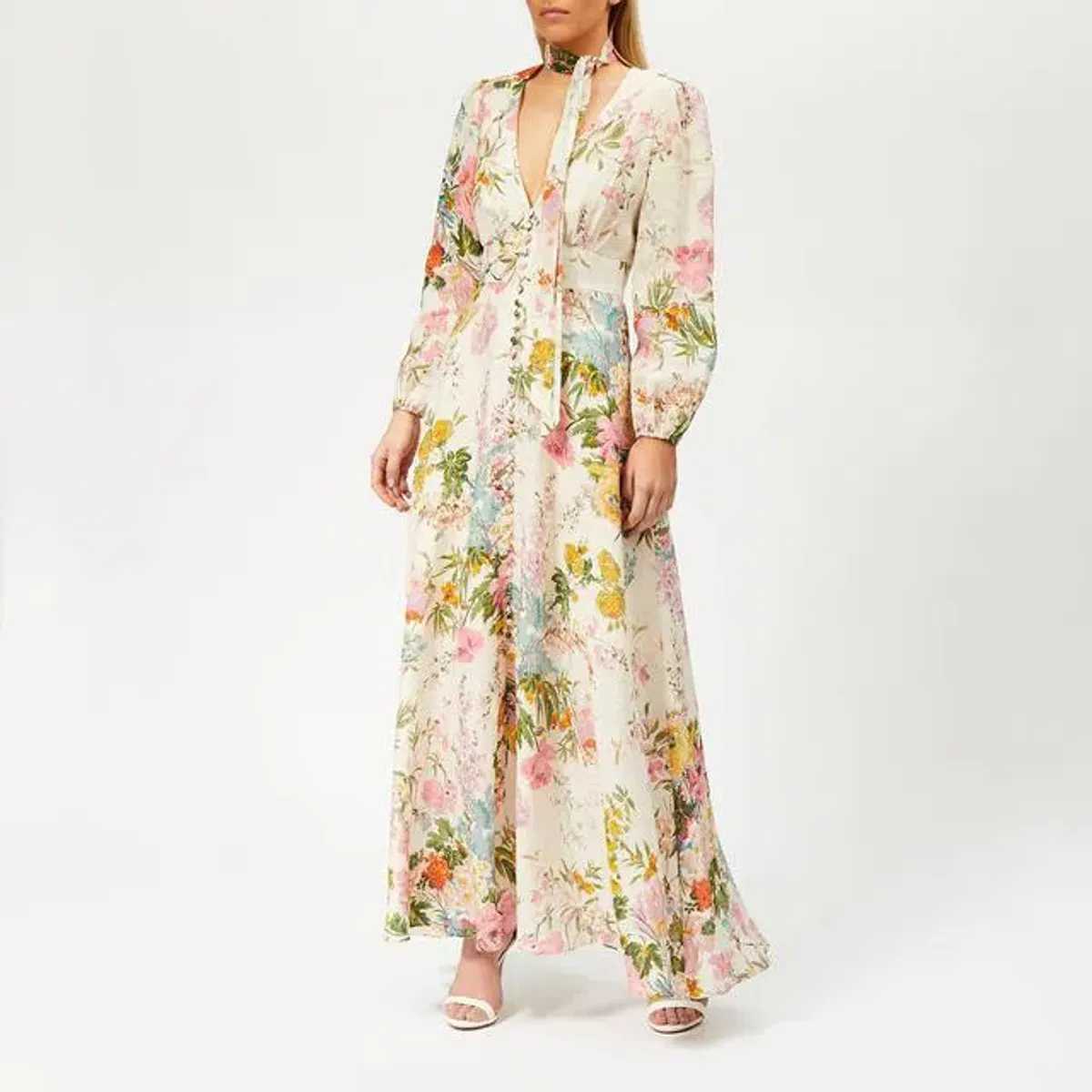 Zimmermann Heathers Long Plunge Dress Floral Size 0P / AU 6 - Image 1