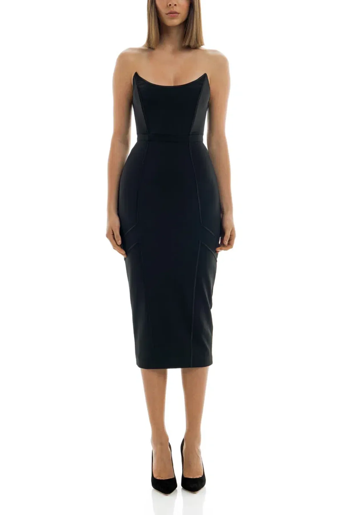 Misha Lea Dress Black Size 8 for rent on The Volte - main image