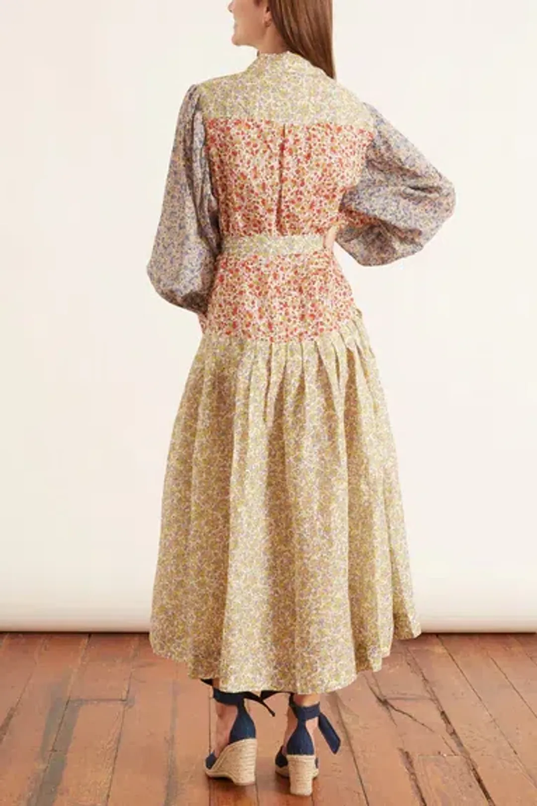 Alemais Lucia Patchwork Shirt Dress Print Size 10 for rent on The Volte - main image