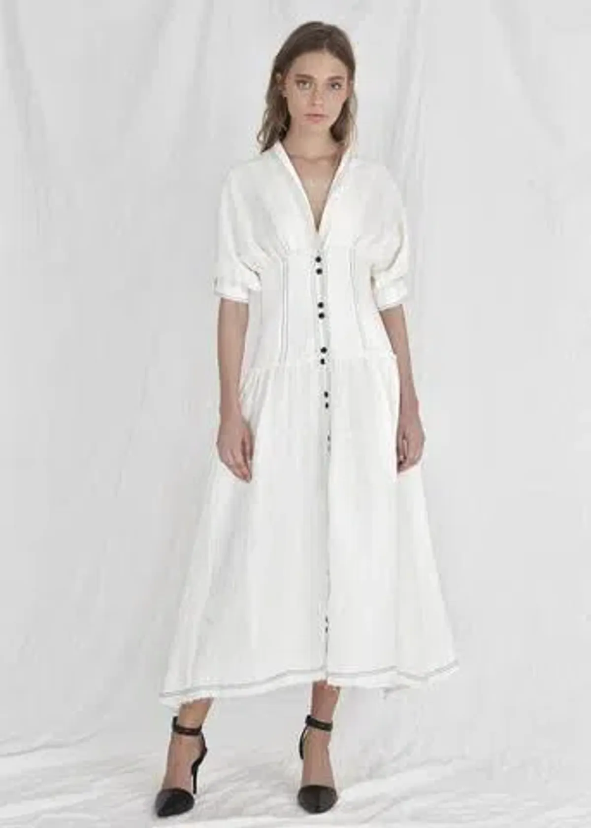 Aje Isotoma Midi Dress White Size 6 for rent on The Volte - main image