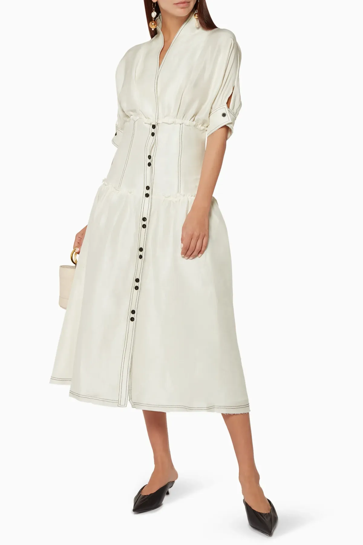 Aje Isotoma Midi Dress White Size 6 - Image 2