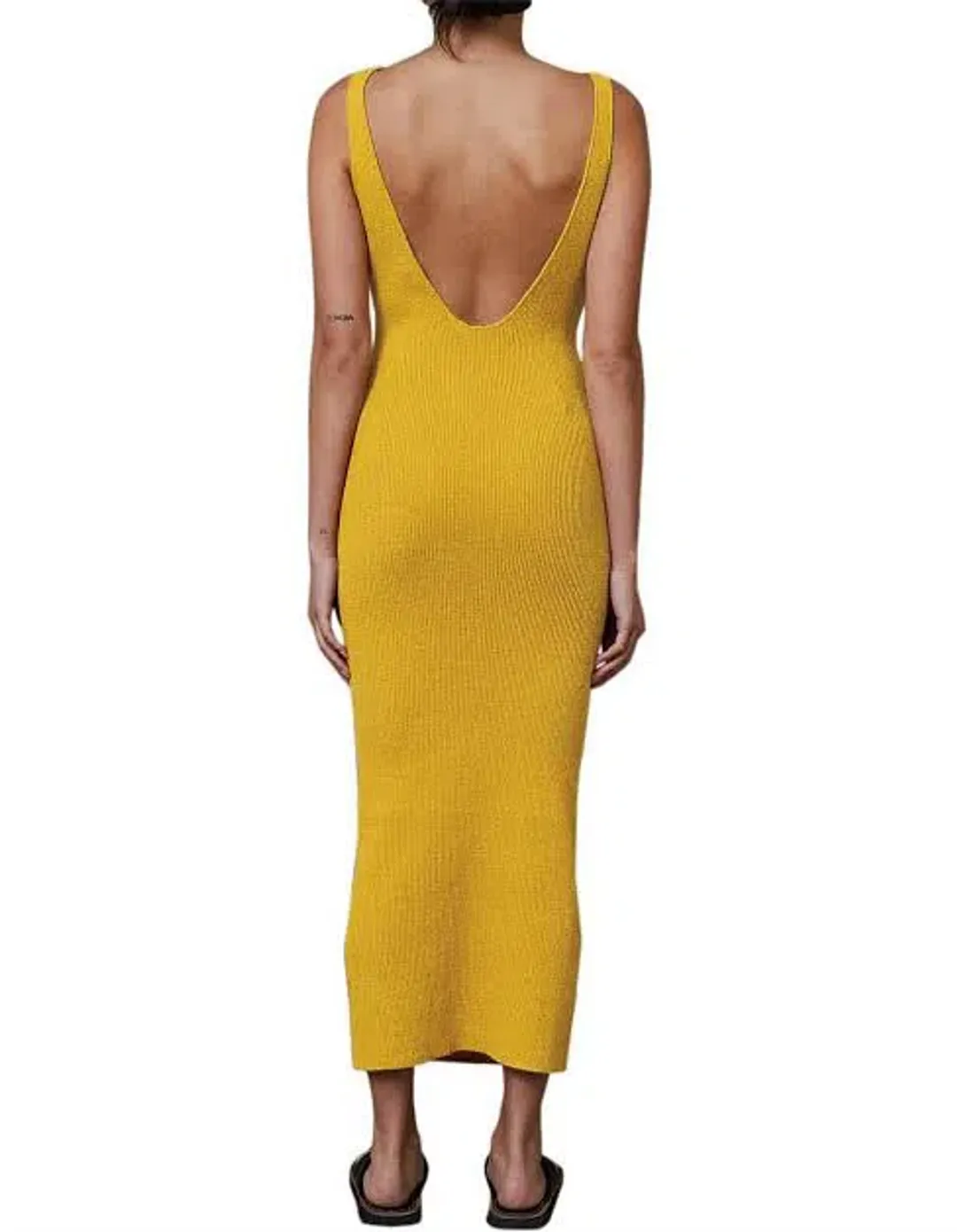 Bec & Bridge Bowie Sleeveless Knit Midi Dress Yellow Size 8 for rent on The Volte - main image