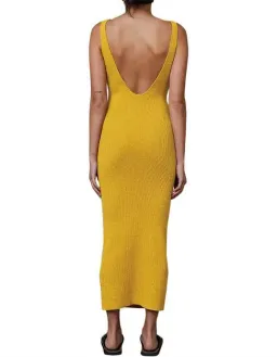 Bec & Bridge Bowie Sleeveless Knit Midi Dress Yellow Size 8 for rent on The Volte - image 2