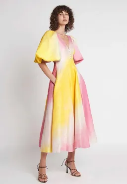 Aje Cloud Burst Midi Dress Multi Size 10 for rent on The Volte - image 1