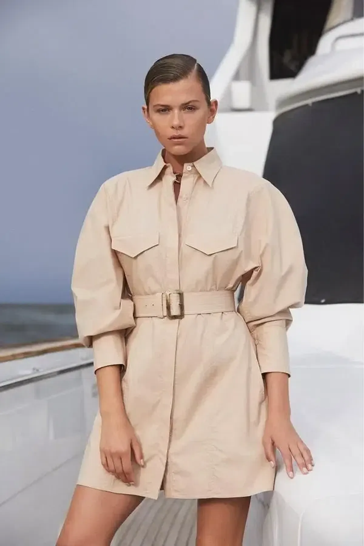 Scanlan Theodore Cotton Shirt Dress Egypt Size 6 - Image 1