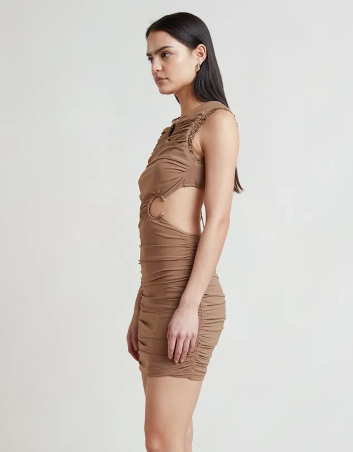 Bec and Bridge Vixen Mini Dress Brown Size 8 - Image 3