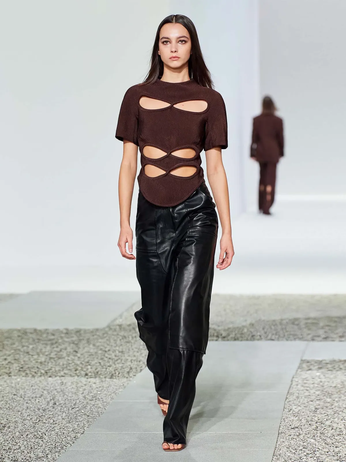 Christopher Esber Infinity Multi Loop Top Brown Size 6 - Image 1