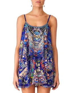 Camilla Saturn Sister Flared Playsuit With Overlay Print Size 12 for rent on The Volte - image 2