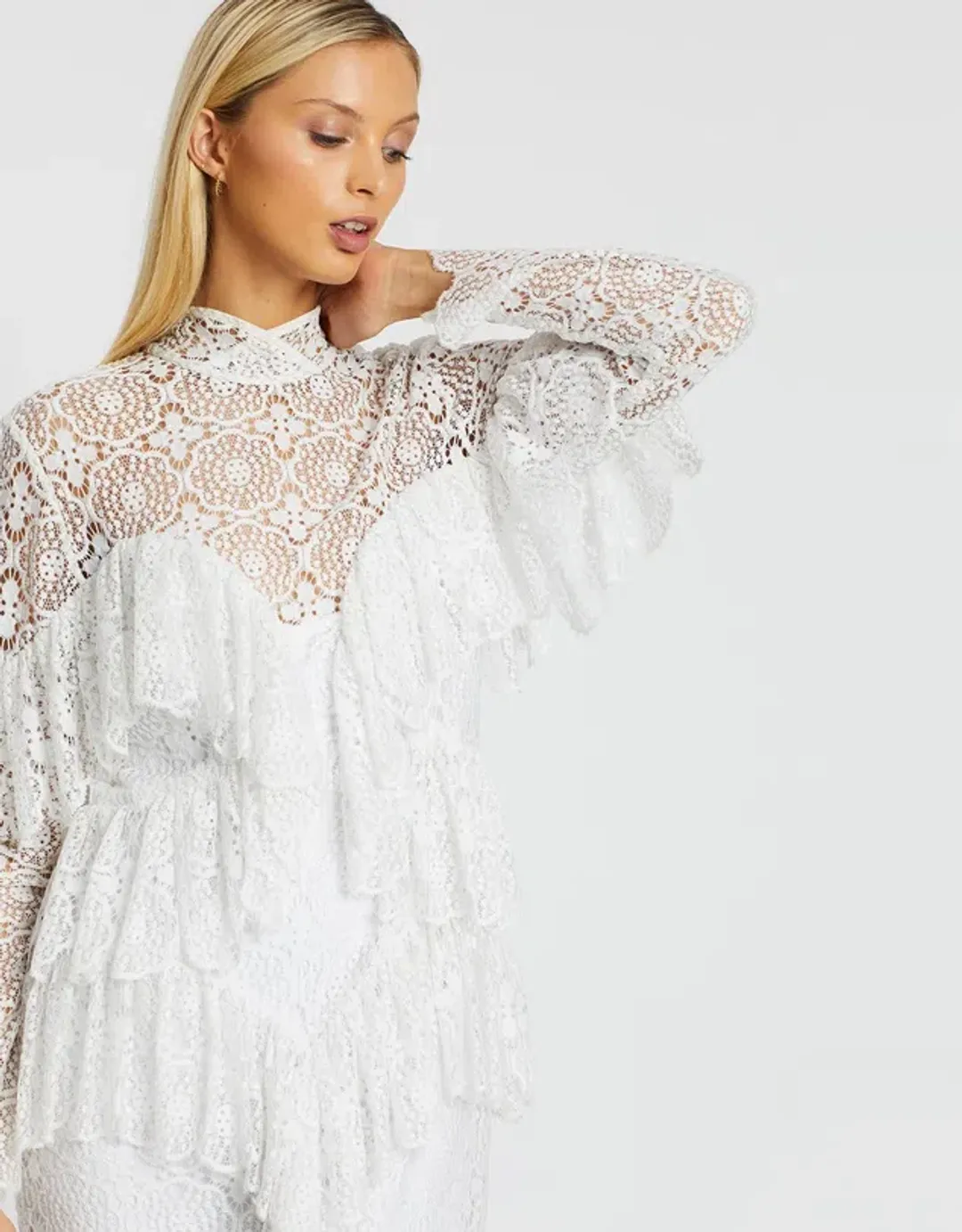 Nicola Finetti Polina Dress White Size 6 for rent on The Volte - main image