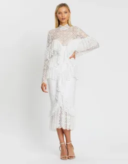Nicola Finetti Polina Dress White Size 6 for rent on The Volte - image 1