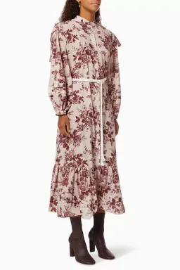 Alemais Heathier Tie Shoulder Dress Print Size AU 12 for rent on The Volte - image 3
